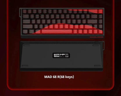 MADLIONS MAD 60/68HE Gaming Magnetic Switch Keyboard Wired Key Web Drive Custom 8K 61/68 Return RT Adjustable Keystroke Hot Swap