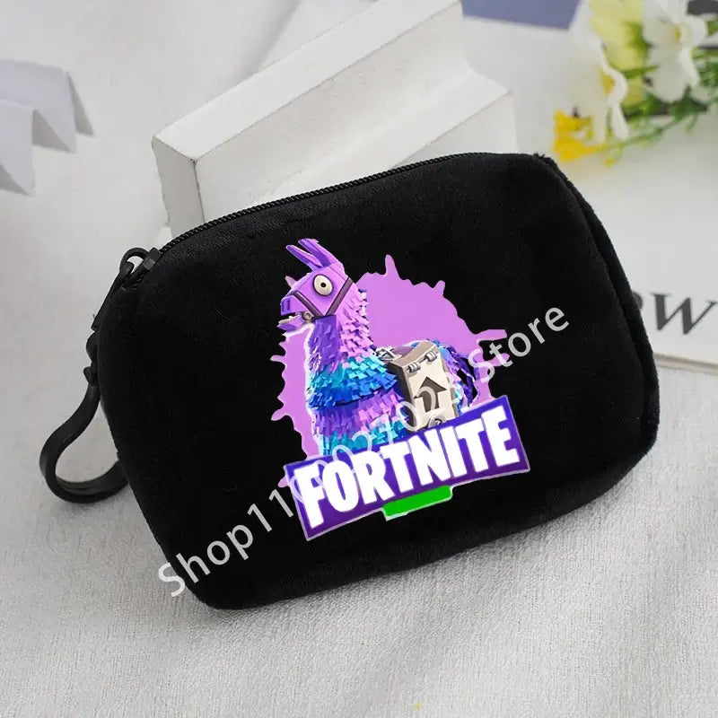 Fortnite Boys Girls Plush Coin Purse Cute Fashion Portable Wallet Cartoon Anime ID Card Storage Bag Children Birthday Gifts