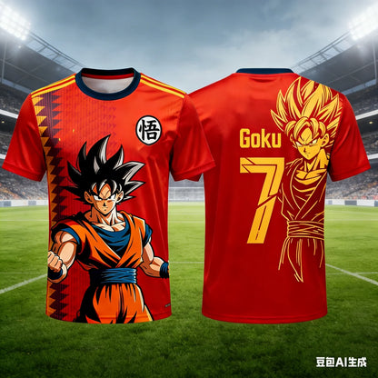 2026 Summer Dragon Ball Men's Casual T-shirt 3D Printed Short-sleeved Fashion Loose Women and Kids Breathable Sports Top Shirt