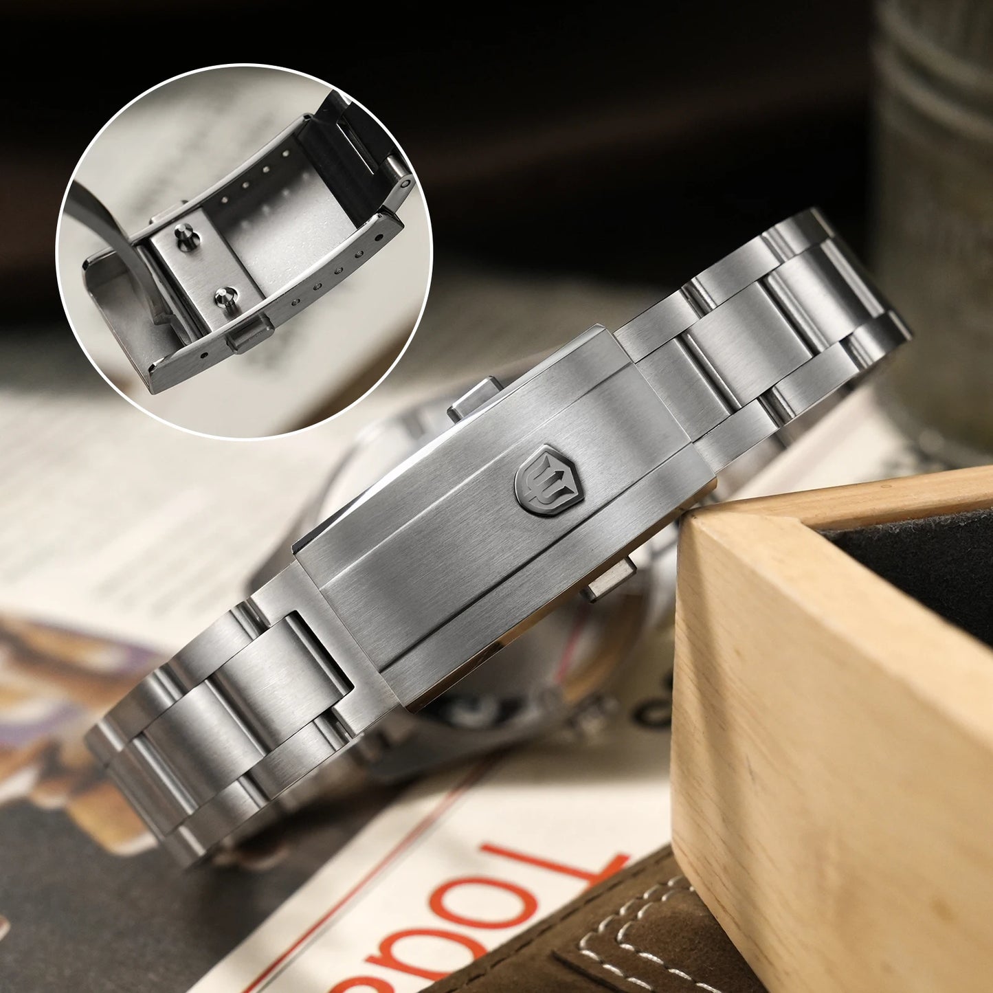 Watchdives WD1960S V2 36Mm Vintage Cream Man Watches VH31 Sweep Seconds Quartz Watch Bubble K1 Sapphire Luminous Stainless Steel