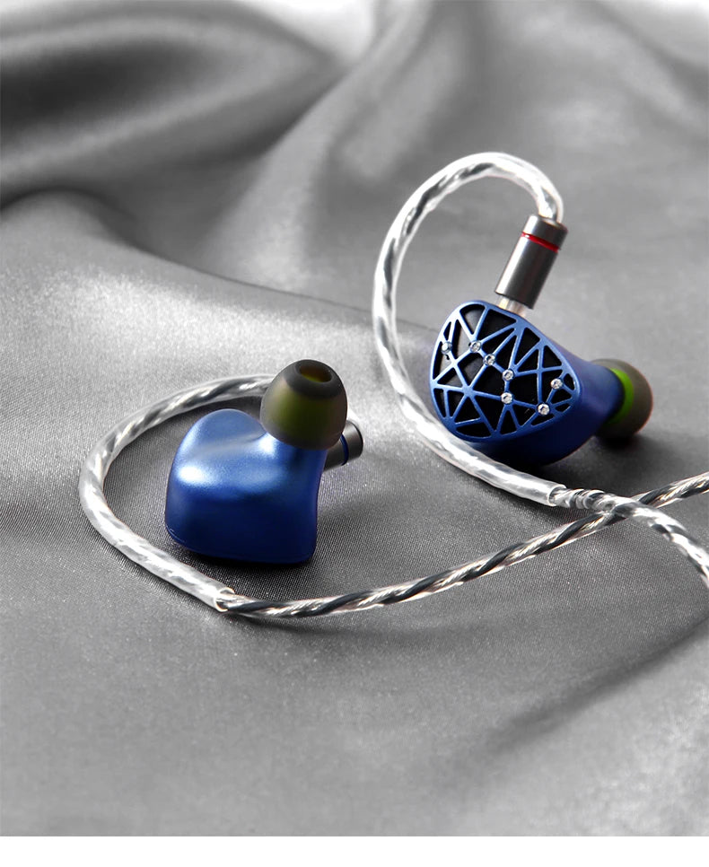 Sound Rhyme SR10 HiFi Earphones 2DD+4BA Hybrid Wired In-Ear Monitors, High Resolution Music Earphones with Detachable Cable, 2.5mm 3.5mm 4.4mm Plug