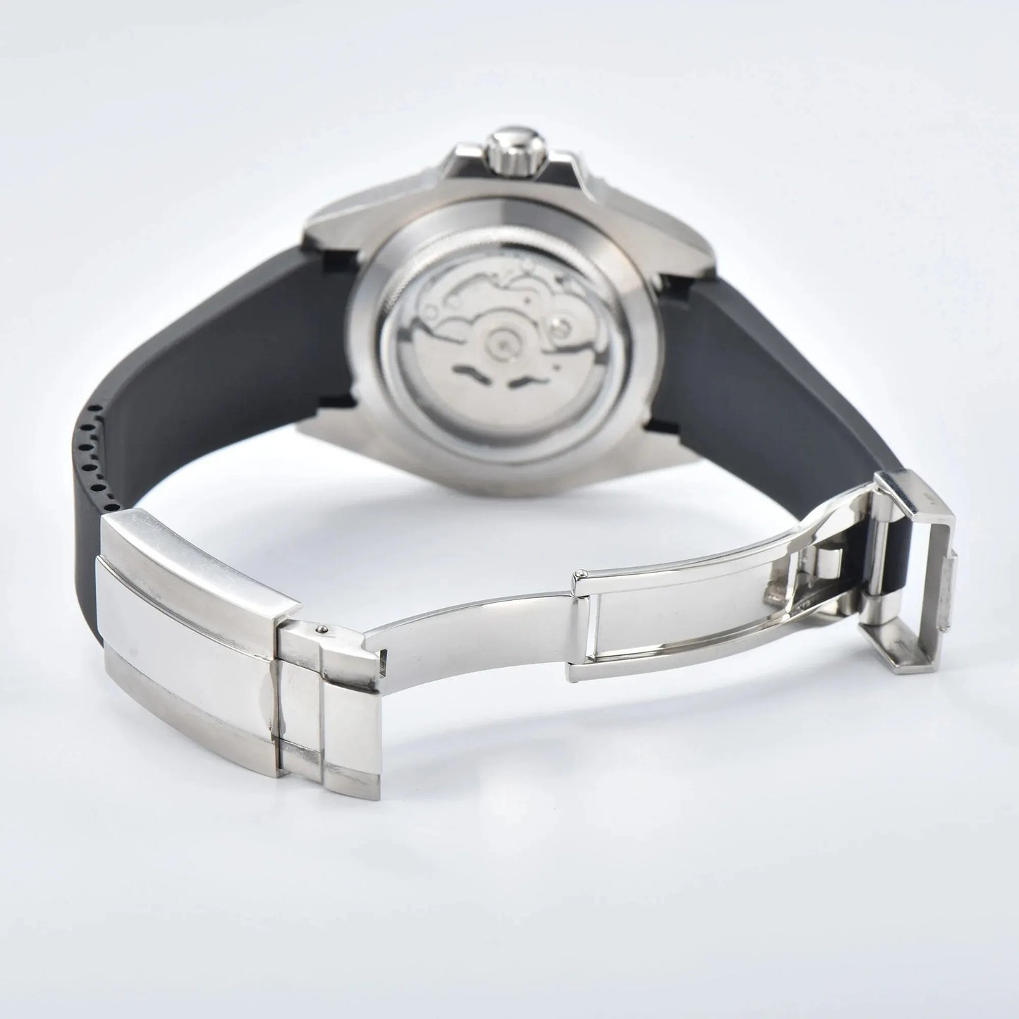 DWAYNE CAMPBELL NH35 Men's Mechanical Watch Waterproof Rubber Band Luminous Sapphire Glass Sport Watch