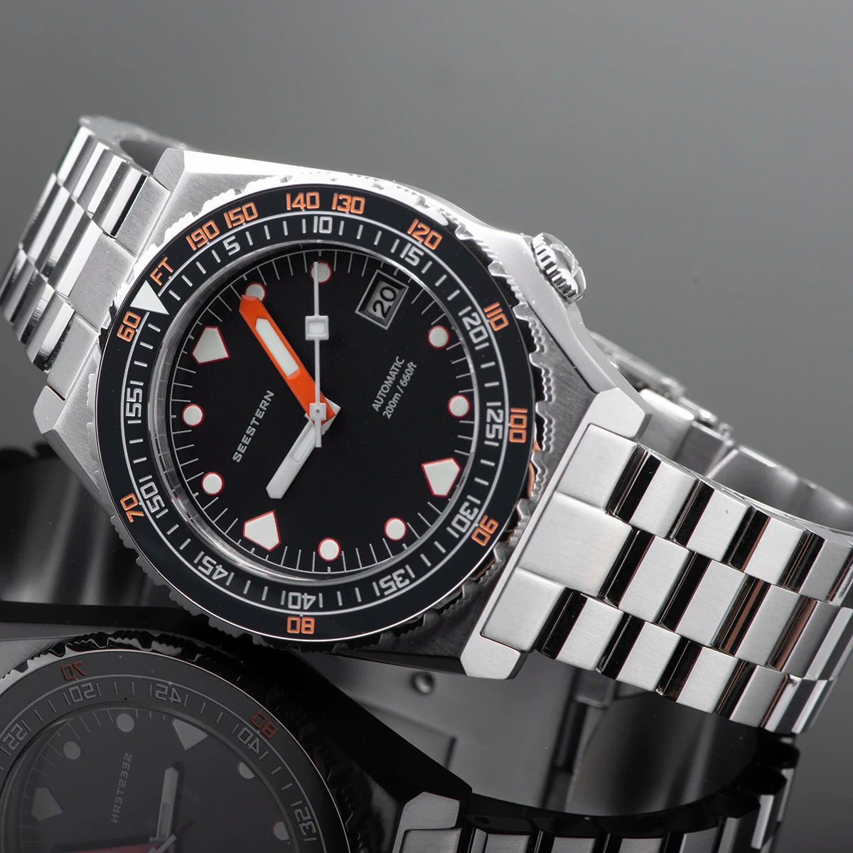 SEESTERN Watch of Man Diver Automatic Mechanical Wristwatches NH35 Luminous Ceramic Sapphire Crystal Waterproof Jubilee New 600T