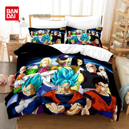 Dragon Ball Bedding Set Anime Goku Duvet Cover Comforter Bedclothes Single Twin Full Queen Size 3d Kids Adult Boys Gift