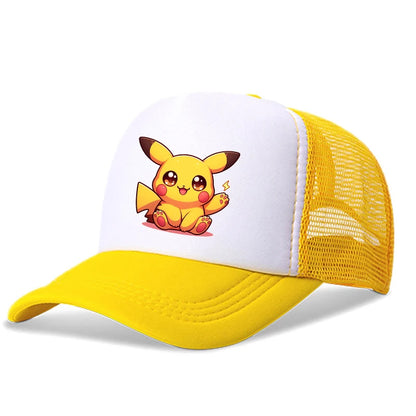 Kawaii Pikachus Squirtle Baseball Cap Pokemons Cartoon Kids Adult Sun-proof Sunhat Cute Boy Girl Outdoor Peak Cap Summer Dad Hat