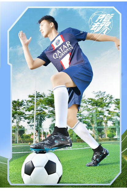 Chaussures de football à crampons longs AG pour hommes Genuine Double Star, chaussures de match et d'entraînement professionnelles pour adolescents et adultes