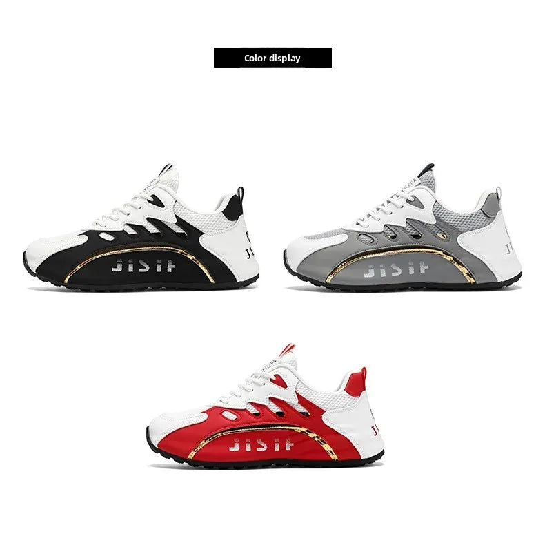 Fashionable Large Size Men's Sports Shoes Mesh Upper Breathable Comfortable Casual Sneakers Trendy Men's Footwear from China