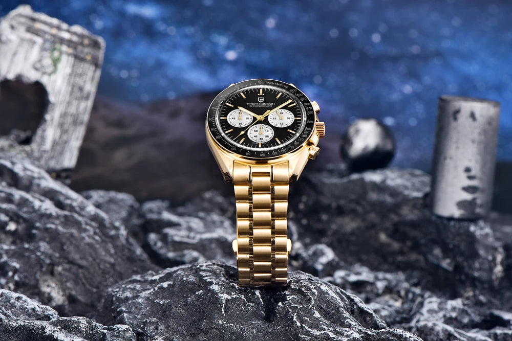 PAGANI DESIGN Moon sat – luksuzni kvarcni kronograf za muškarce, sportski stil, safirno staklo s antirefleksivnim premazom, luminescentni prikaz