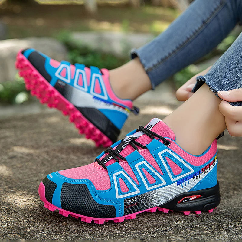 Hiking Shoes Women's Outdoor Hiking Sports Shoes, Non-Slip Hunting Tactical Shoes, Breathable Lace-Up Climbing Shoes, Cycling