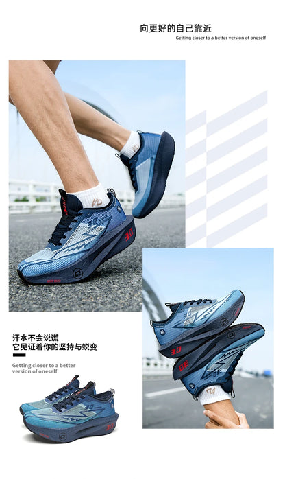 Running Shoes Specialty Men Marathon Sports Carbon Plate Breathable Ultralight Women Comfortable Athletic Cushion Stability Sneakers