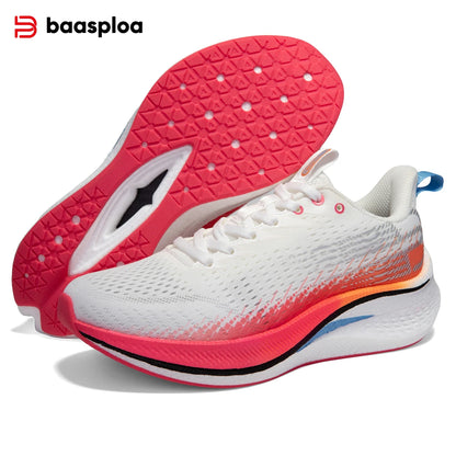 Baasploa Women’s Professional Running Shoes Outdoor Carbon Plate Non-Slip Sports Shoes Female Casual Breathable Jogging Sneakers
