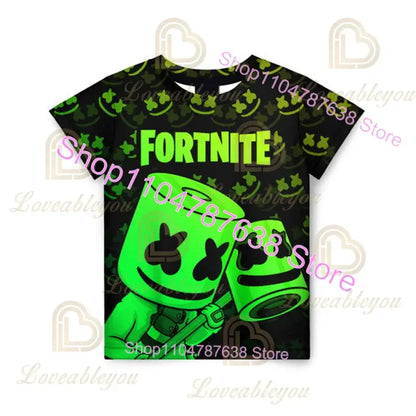 2PCS Suits F-Fortnite Victory 3D T-shirt Shorts Kids Tops Girls Boys Battle Royale Clothes Harajuku Tees Hero Children T-Shirt