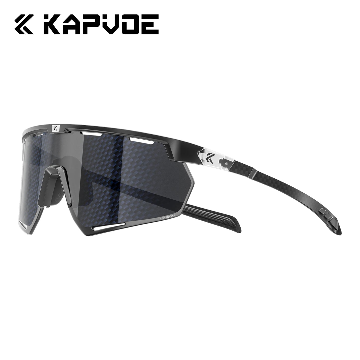 Kapvoe Real Carbon Fiber Cycling Glasses Sunglasses for Men Lightweight Photochromic UV400 MTB Bike Bicycle Sports Eyewear