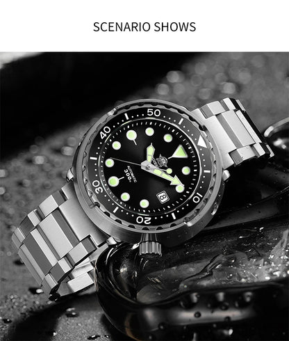 ADDIESDIVE Man Diving Watch 300M Waterproof C3 Super Luminous Sapphire Glass Calendar Automatic Mechanical Watches Reloj hombre