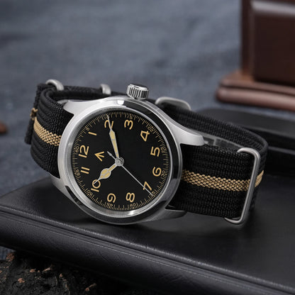 Militado ML08 Vintage Watch VH31 Quartz Movement Domed Sapphire Crystal Wristwatch BGW9 Luminous Vintage 38mm Quartz Watches