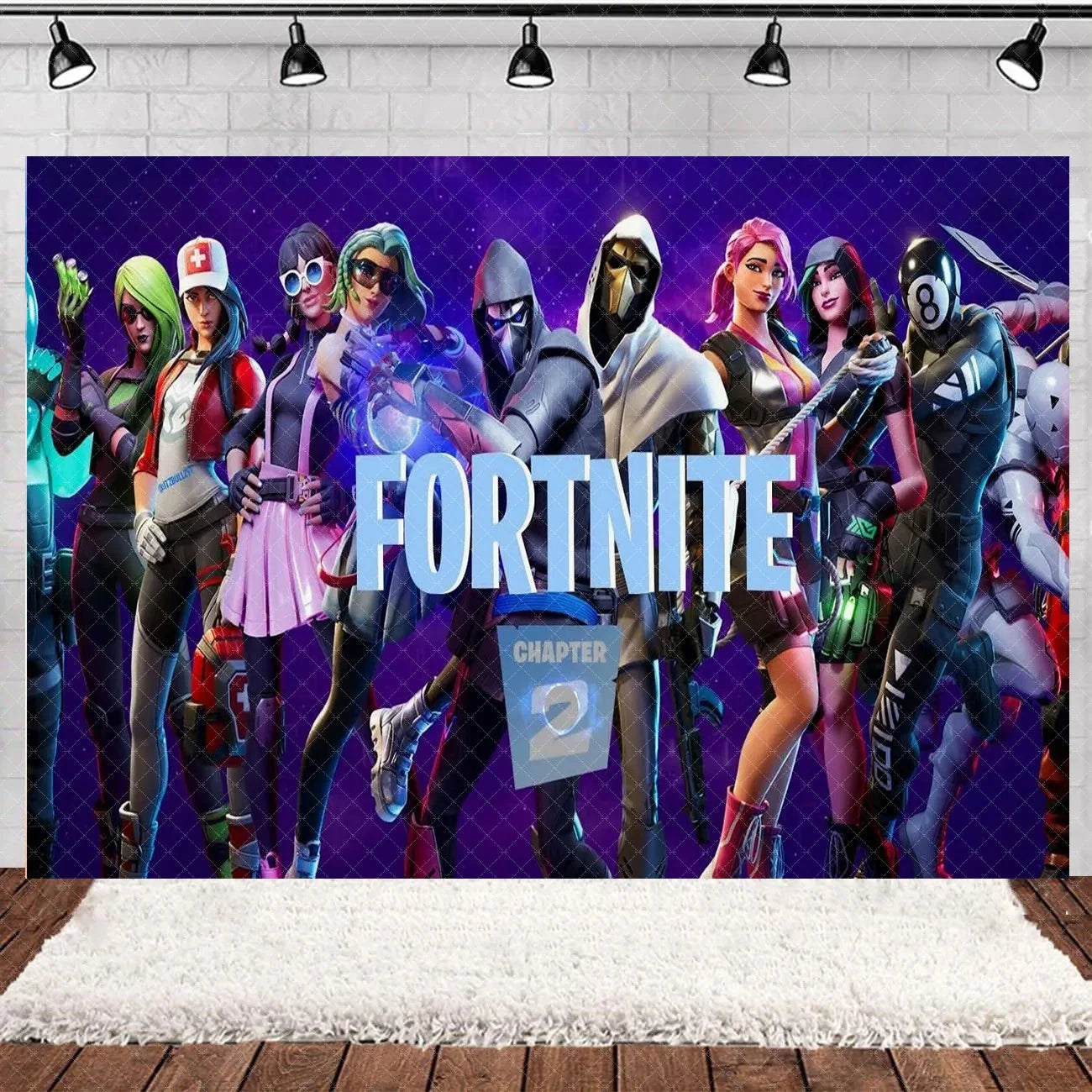 Fortnite Theme Happy Birthday Party Decoration Backdrop Shooting Game Alpaca Llama Supplies Background Baby Shower Kid Gifts