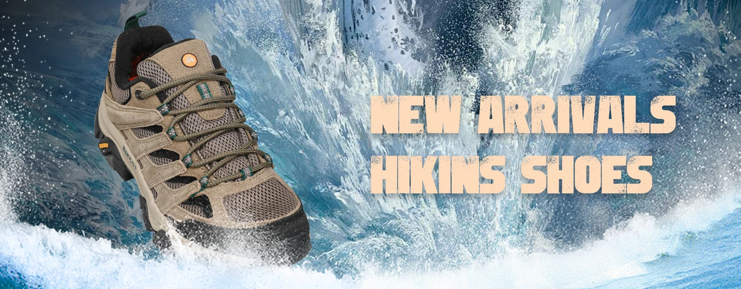 HIKEUP Hiking Shoes for Men, Designer Climbing Trekking Sneakers, Leather Outdoor Sports Work Shoes, Running Shoes