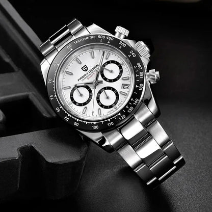 New PAGANI DESIGN PD1644 Luxury Men's Quartz Watch Automatic date Wristwatches Sport 100m Waterproof Chronograph Men Gift