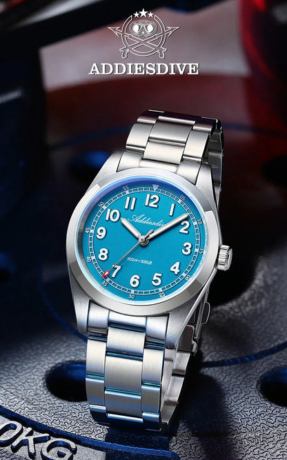 ADDIESDIVE 2026 New Men's Luxury Quartz Watch 100m Water Resistance Sapphire Crystal Japanese Movement BGW9 Blue Lume AD2521