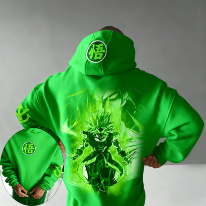 Dragon Ball Anime Broly Printed Hoodie Autumn/Winter New Men's and Women's Loose Casual Harajuku Large Size Parent Child Sweater