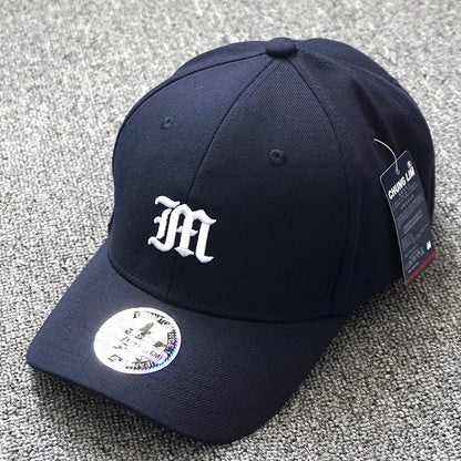 Fitted Full Stretch Closed Cap Hat Letter M Flexible Bill New Trucker Men Flex Dad Hip Hop Baseball Snapback Sun Visor Era