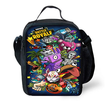 Hot Game Design Child Backpacks Lunch Bag Pencil Case Large Capacity School Bags for Boys and Girls Best Gift Fortnite