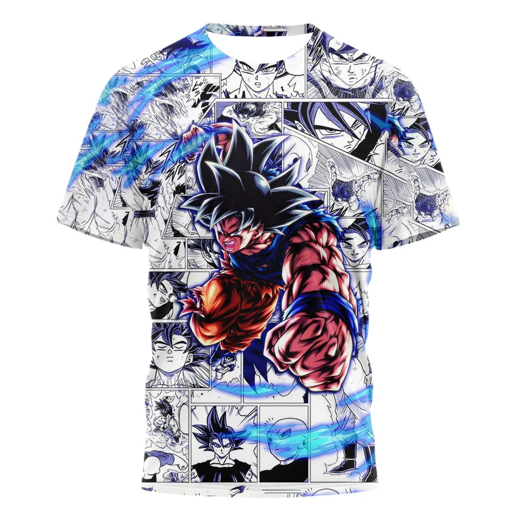 2026 Summer Dragon Ball T Shirt Kids Tops Tee Anime Figures Goku Super Saiyan T-shirt Boys T-shirts Children Short Sleeve Y2k