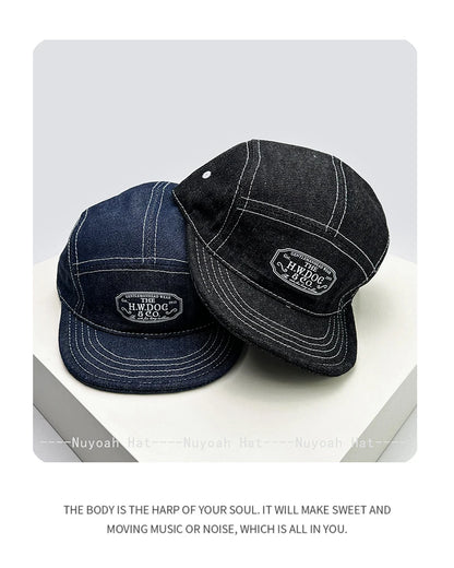 New Men Women American Retro Solid Letter Baseball Hats Sunshade Personal Versatile Flat Eaves Peaked Caps Hip-hop Fashion ins