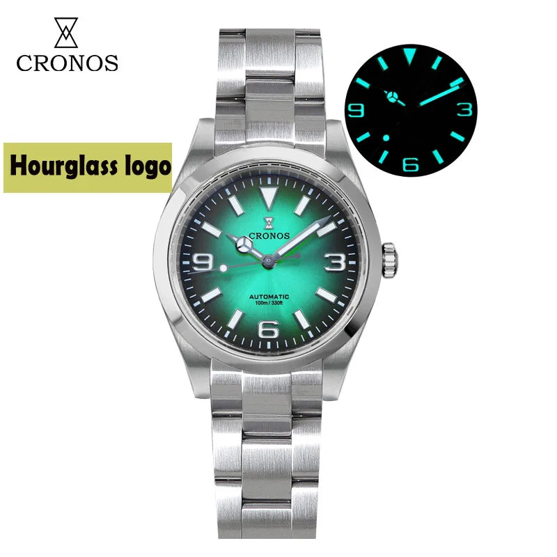 Cronos Luxury Men Watches 36mm Explore Climbing Series Couples Sport Watch NH35 PT5000 Unisex Automatic Mechanical Watch 10Bar