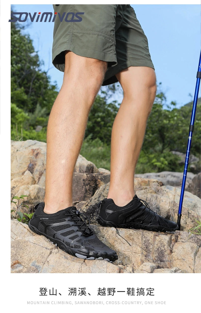 Men's Trail Running Shoes, Lightweight Athletic Zero Drop Barefoot Shoes Non-Slip Outdoor Walking Minimalist Shoes for Women