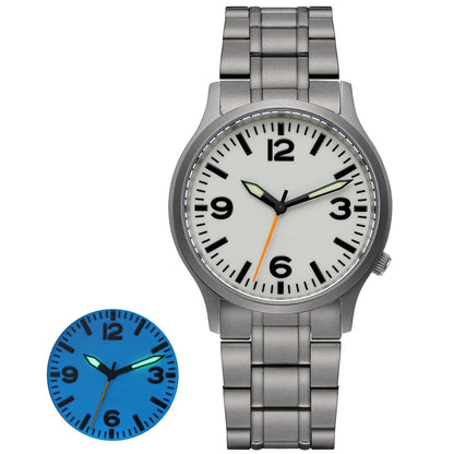 BERNY Full Titanium Watches for Men Super Luminous Sapphire Sports Field Quartz Men's Watch VH31 Wristwatch 5ATM Easy Read