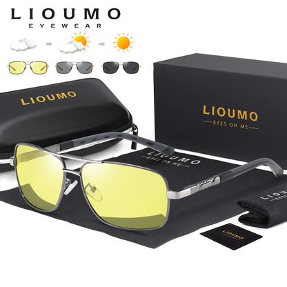 LIOUMO Brand Polarized Sunglasses Men Photochromic Sun Glasses For Women Driving Glasses Anti-Glare Goggles gafas de sol hombre