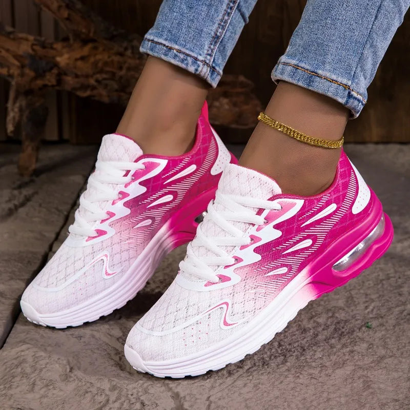 YRZL Women Sneakers Breathable Lightweight Running Shoes Non-Slip Wear-Resistant Comfortable Women's Walking Shoes