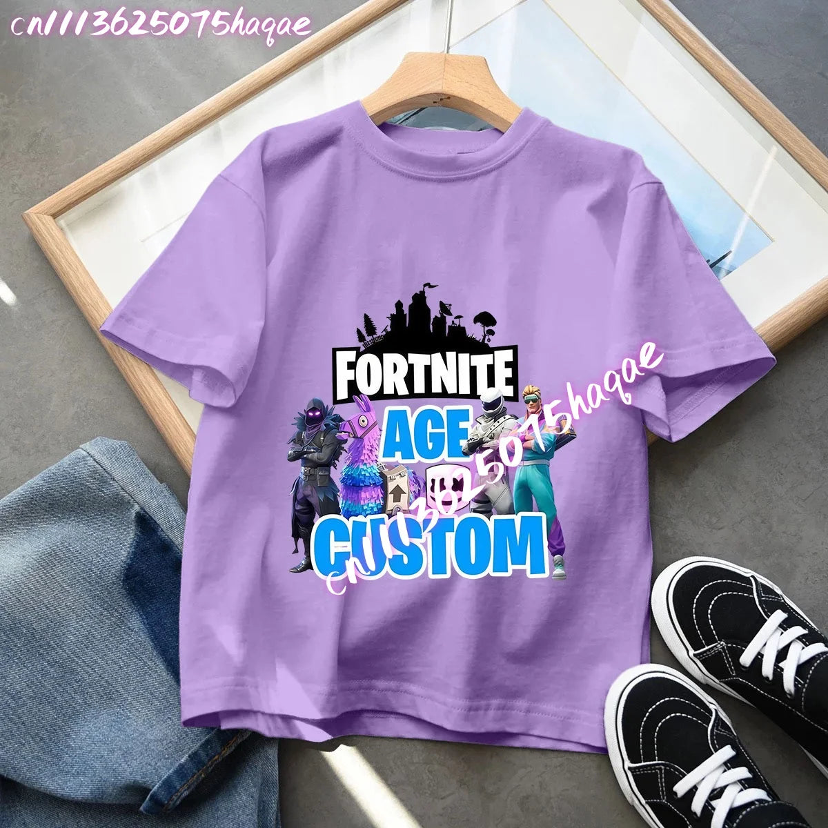 Fortnite Children’s T-Shirts Anime Printed Characters Tops Cartoon Fortress Night Summer Clothes Girls Short Sleeve Pullover Tees
