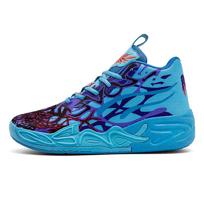 Basketball Shoes for Men Soft Lightweight Training Field Anti Slip Shock-Absorbing Breathable Cofmortable High-top Sneaker Man