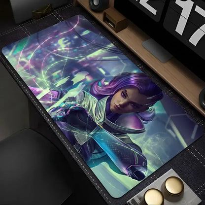 Mouse Pad PC Overwatch Sombra Sexy Mousepad Laptop Purple Kawaii Anime Girl Keyboard Pad Gaming Accessories Gamer Desk Mouse Mat