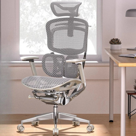 Ergonomic Computer Office Chair with Footrest, Comfortable Designer Executive Chair, Adjustable Luxury Swivel Gaming Chair for Home & Work