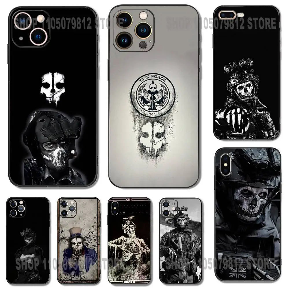 COD Call Of Duty G-Ghost Phone Case For iPhone 17 16,15,14,13,12,11,Pro,XS,Max,XR,Plus,Mini Soft Silicone Black Shockproof
