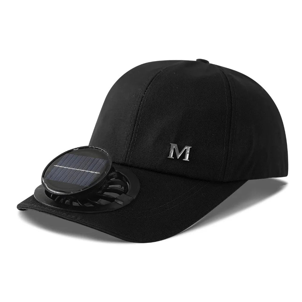 Fashion With Solar Powered Fan Baseball Cap Breathable Quick Dry Sun Hat Rechargeable Sun Protection Sunshade Outdoor