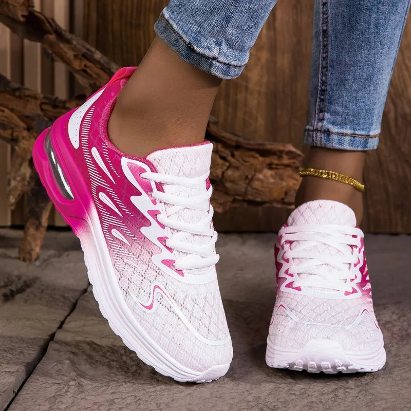YRZL Women Sneakers Breathable Lightweight Running Shoes Non-Slip Wear-Resistant Comfortable Women's Walking Shoes