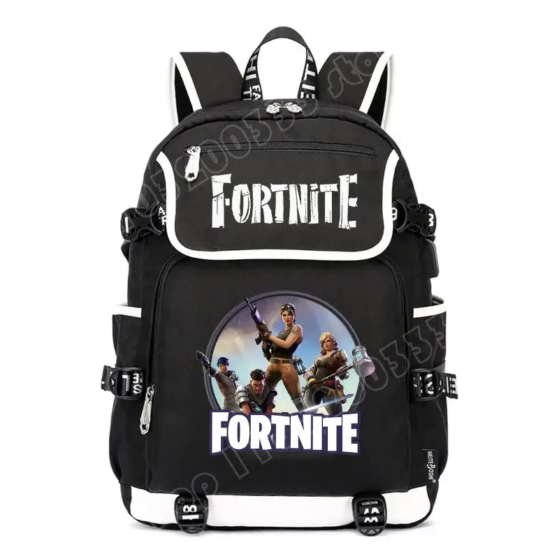 Fortnites раница с голям капацитет, ежедневна чанта за рамо с USB порт, унисекс аниме ученическа раница, нов стилен подарък за канцеларски принадлежности