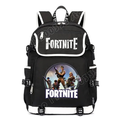 Fortnites раница с голям капацитет, ежедневна чанта за рамо с USB порт, унисекс аниме ученическа раница, нов стилен подарък за канцеларски принадлежности