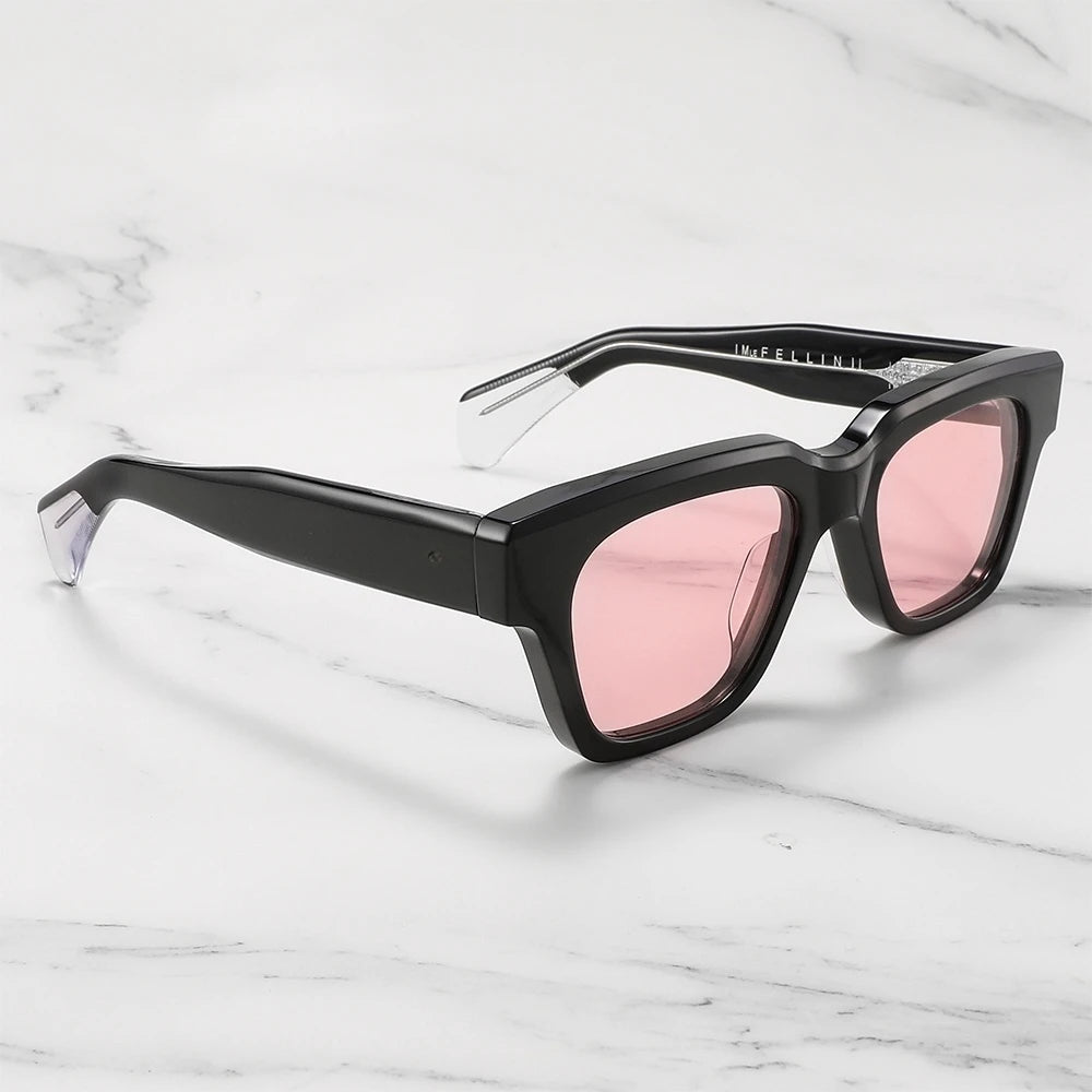 JMM FELLINI Female Sunglasses Thick Acetate Popular Luxury Woman Sunglasses 2025 Jacques Men's Sunglasses With Original Case