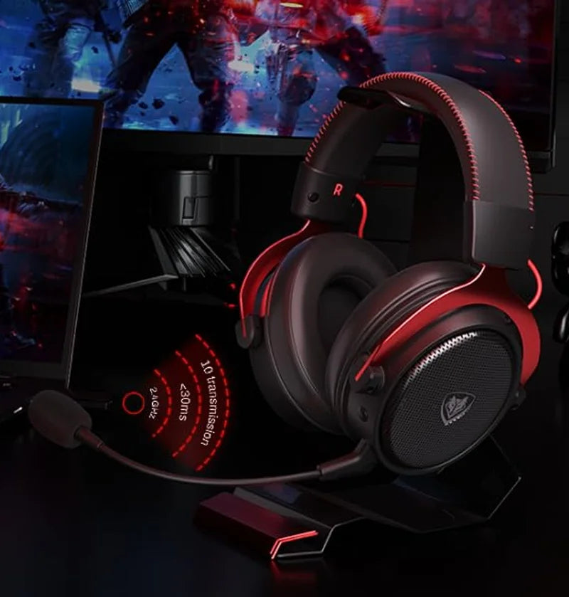 Casque de jeu sans fil NUBWO G07 pour PC, PS4, PS casque de jeu avec micro fixe 2,4 GHz micro antibruit à latence ultra-basse