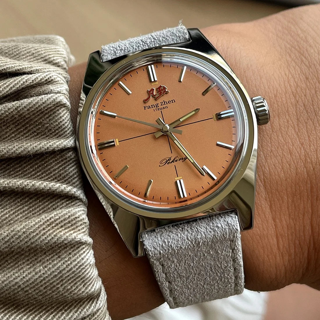 Merkur Watch White Dial Watch Metal Vintage Business Watches Hand Wind Mechanical Watch for Men 36mm