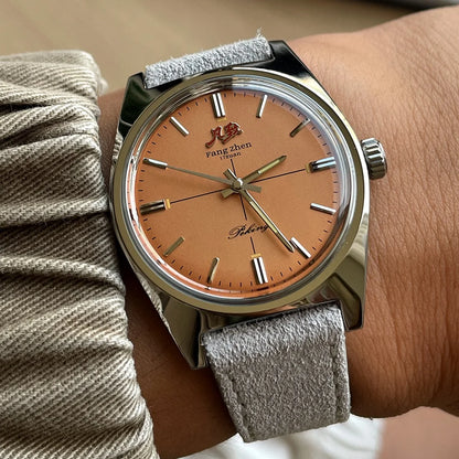 Merkur Watch White Dial Watch Metal Vintage Business Watches Hand Wind Mechanical Watch for Men 36mm