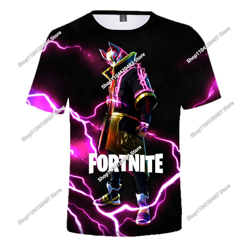 Fortnite Boys Clothes T-Shirt Victory Hero Child Kids T-shirt Battle Royale 3D Girls Short Sleeve Tees T-shirt
