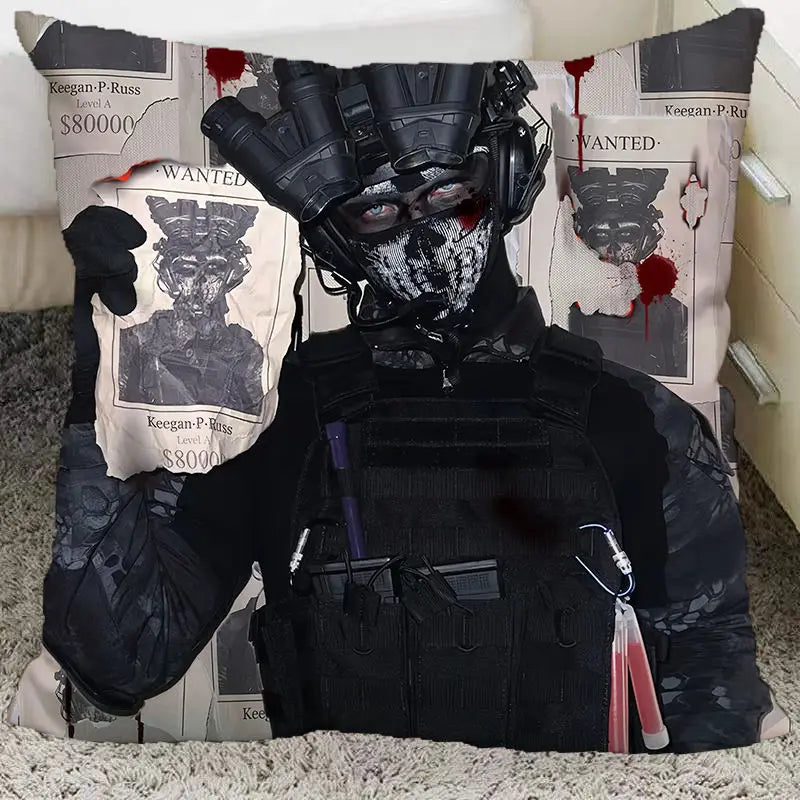 Anime Call of Duty Ghost Keegan Konig Cosplay 45CM Throw Pillows Soft Waist Sofa Cushion Throw Bedroom Pillows