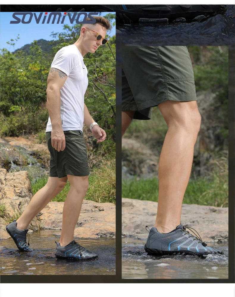 Men's Trail Running Shoes, Lightweight Athletic Zero Drop Barefoot Shoes Non-Slip Outdoor Walking Minimalist Shoes for Women