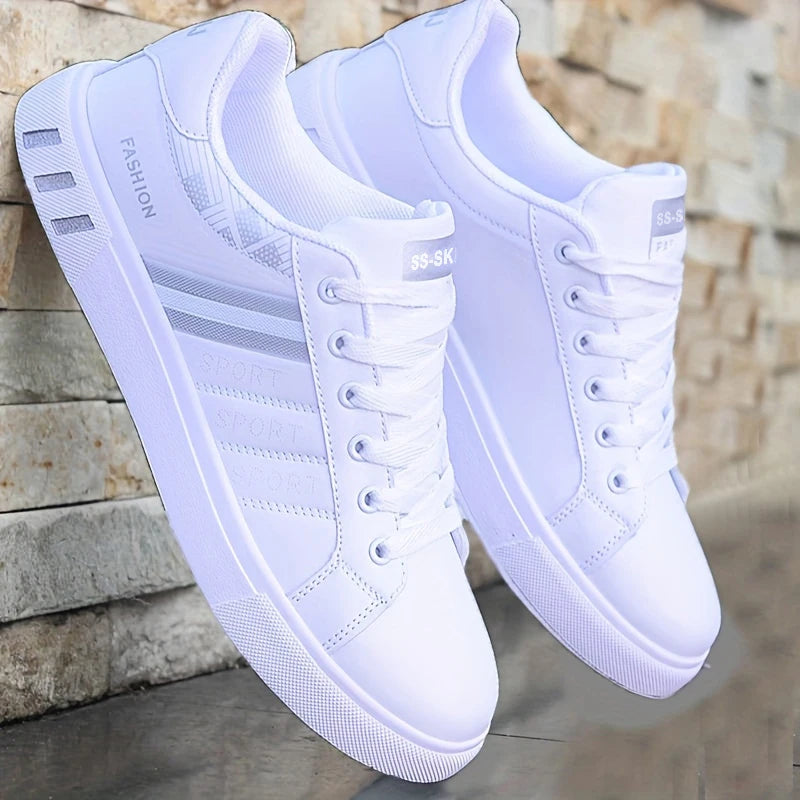 Lage skate-sneakers voor heren — Ademend, met veters, PVC-zool